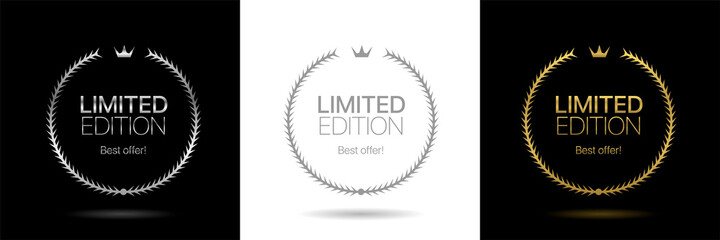 Wall Mural - golden wreath icons
