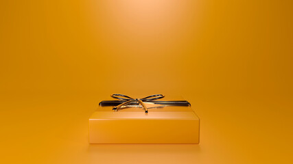 Wall Mural - Present box 3d render for background