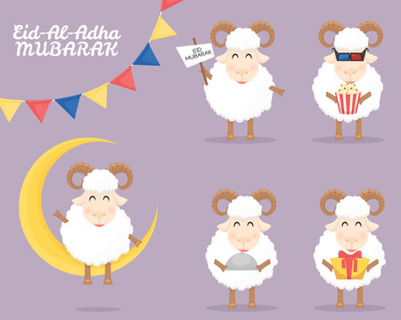 Goat on holiday Eid Al Adha Mubarak