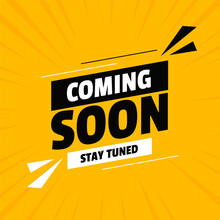 Coming Soon Under Construction Yellow Background Design