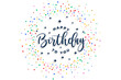 happy birthday to you celebration confetti background design