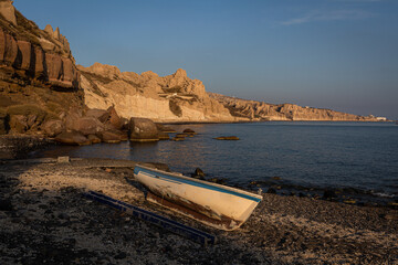 Wall Mural -  Boats, ships and yachts in greece, Santorini