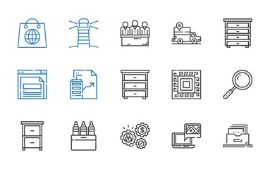 Wall Mural - search icons set