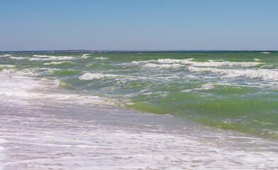 sea waves against the sky