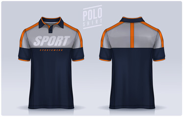 t-shirt polo templates design. uniform front and back view.
