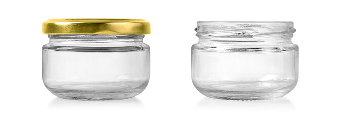 Wall Mural - glass jar isolated on white