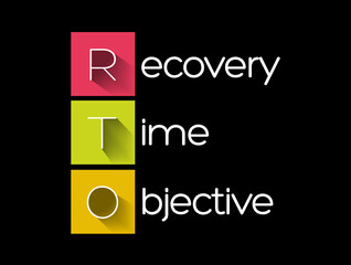 Poster - RTO - Recovery Time Objective acronym, business concept background