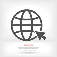 Globe icon vector. lorem ipsum Flat Design JPG