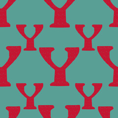 Poster - Y from the alfabet repeat pattern print background