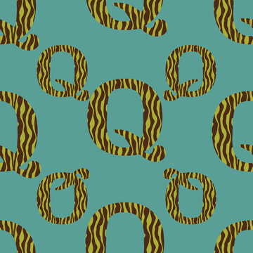 Q from the alfabet repeat pattern print background