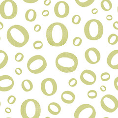 Poster - O from the alfabet repeat pattern print background