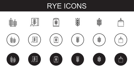 Canvas Print - rye icons set