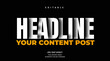 3D Shadow Headline Title Editable Text Premium Vector