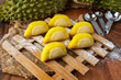 Durian and salted egg cookies with Durian shape Crispy Cookies
