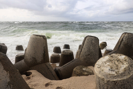 Tetrapods at Hoernum, Sylt, Germany, Europe