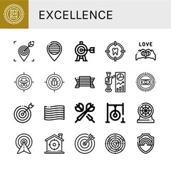 Canvas Print - Set of excellence icons