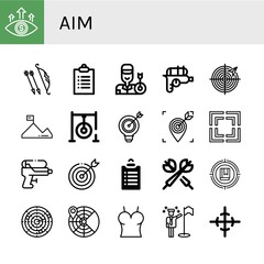 Canvas Print - aim icon set