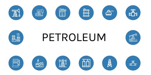 Poster - Set of petroleum icons