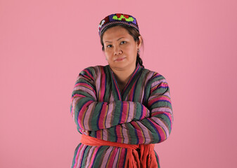 Wall Mural - studio portrait of uzbek woman