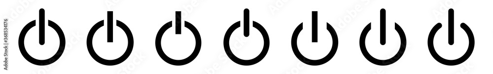 Power Button Icon Black | On Off Buttons Illustration | Start Symbol ...