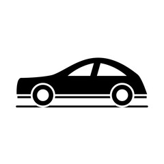 Poster - car luxury model transport vehicle silhouette style icon design