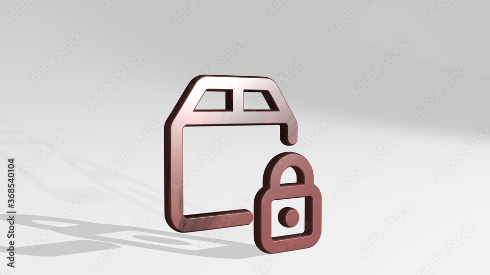 shipment lock casting shadow from a perspective. A thick sculpture made ...
