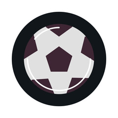 Sticker - sport soccer ball equipment block and flat style icon