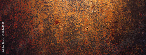 Cuadros en Lienzo Empty rusty corrosion and oxidized background, panorama, banner
