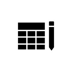 Poster - create table and custom table icon. application icon. perfect for logo, website, application, presentation and more product. icon design solid style
