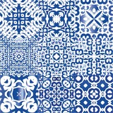 Fototapeta Kuchnia - Portuguese vintage azulejo tiles.