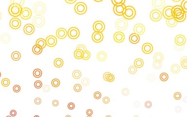 Light Pink, Yellow vector texture with disks.