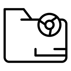 Aufkleber - Folder operating system icon. Outline folder operating system vector icon for web design isolated on white background