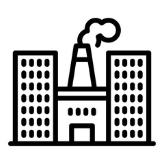 Poster - Metallurgy factory icon. Outline metallurgy factory vector icon for web design isolated on white background