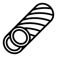 Poster - Metallurgy empty pipe icon. Outline metallurgy empty pipe vector icon for web design isolated on white background
