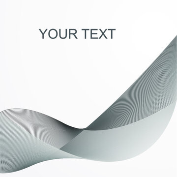 Grey Black Abstract Waves design