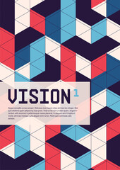 Wall Mural - isometric abstract cover, poster, background vector design