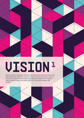 Wall Mural - isometric abstract cover, poster, background vector design