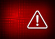 Alert icon motion flare red background illustration
