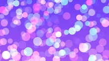Defocused Purple Lights Background Photo. Lights Background. Abstract Purple Sky Background With Bokeh Light Effect