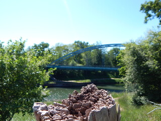 Poster - bridge over the river