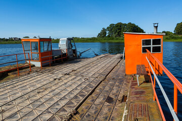 Wall Mural - ferry across the river