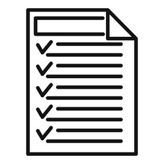 Poster - check document online loan icon. outline check document online loan vector icon for web design isola