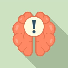Poster - Brain find new innovation icon. Flat illustration of brain find new innovation vector icon for web design