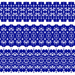 Border for home textile. Decorative elemens and border for your design. Texture designs can be used for backgrounds, motifs, textile, wallpapers, fabrics, gift wrapping, templates. Vector.	
