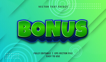 3D Bonus Text effect, Editable Text Style