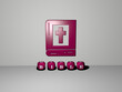 3D illustration of bible graphics and text made by metallic dice letters for the related meanings of the concept and presentations. church and christian