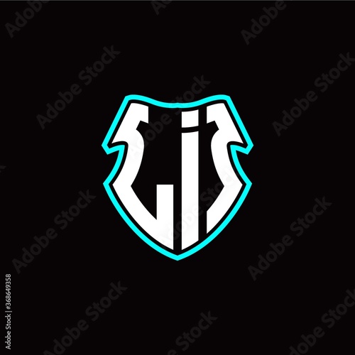 Fotomural LI initial logo design with a shield shape