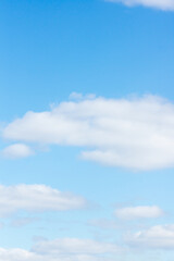 Wall Mural - blue sky with light white clouds