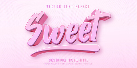 Wall Mural - Sweet text, game style editable text effect