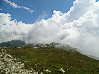 mountain landscape with clouds